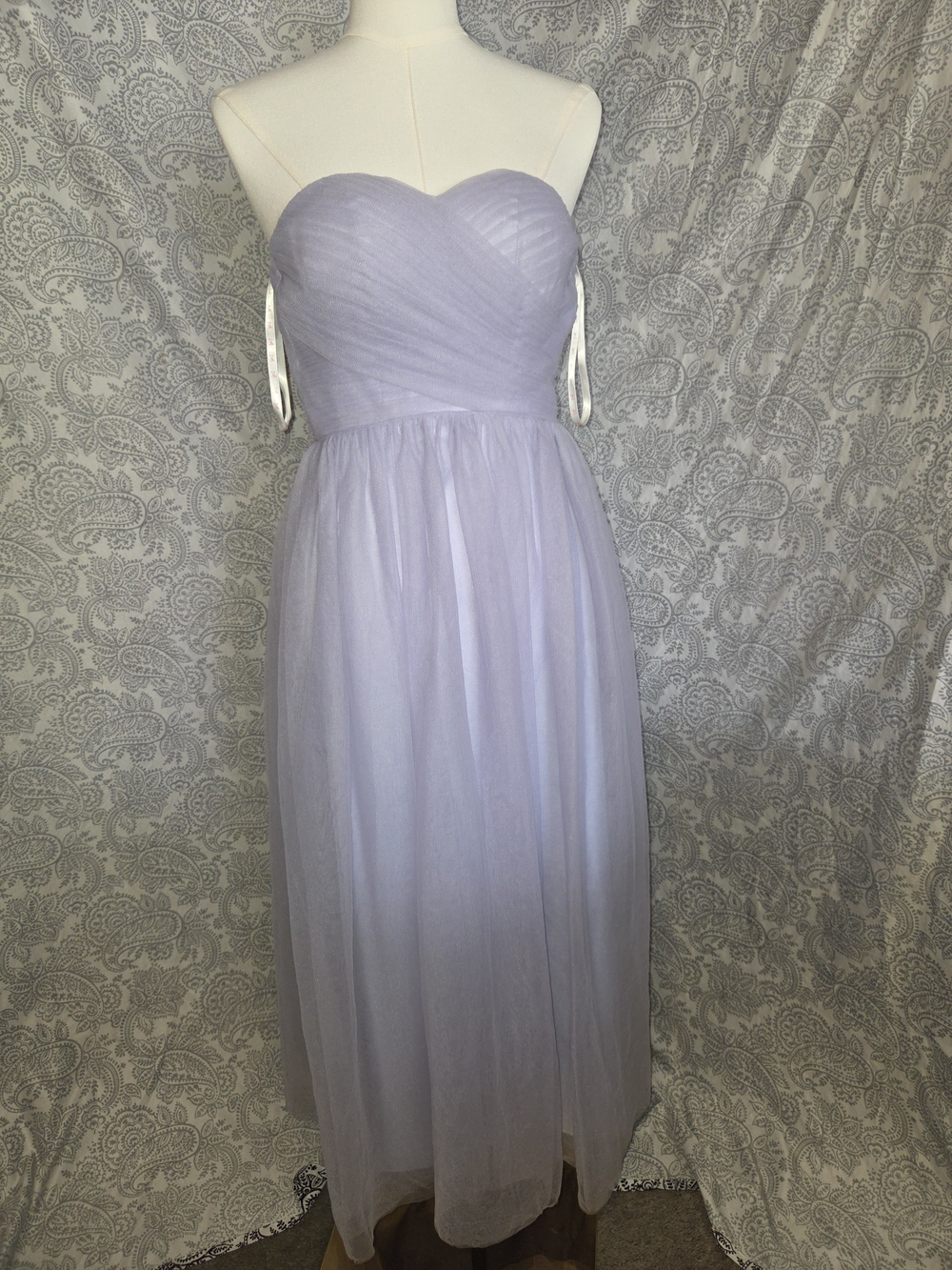 Sweetheart Strapless Lavender Prom Dress